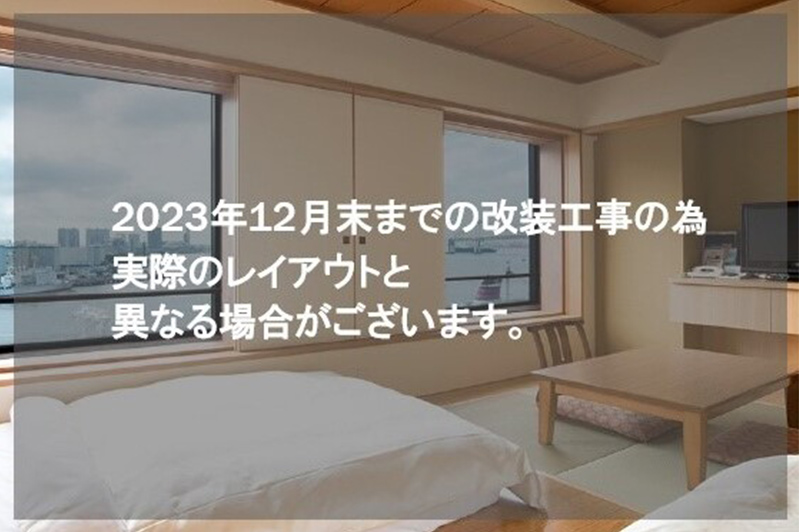和室のレインボーブリッジビューの画像